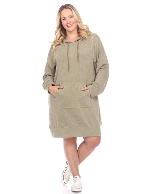 Women's Plus Size Hoodie Sweatshirt Dress - White Mark 7 Women's Plus Size Hoodie Sweatshirt Dress - White Mark - Image 7