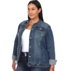 Women's Plus Size Classic Denim Jacket - White Mark -ChicMama Sales Store GUEST ab87d7d3 005a 47fd a423 3c8997e2b604