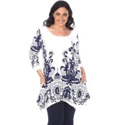 Women's Plus Size Scoop Neck Printed Yanette Tunic Top - White Mark 11 Women's Plus Size Scoop Neck Printed Yanette Tunic Top - White Mark -ChicMama Sales Store GUEST ad4b7cd0 8115 4d87 b85c 0626068120c9
