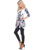 Women's Scoop Neck Printed Yanette Tunic Top - White Mark