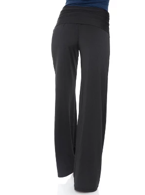 Women's Solid Printed Palazzo Pants - White Mark 2 Women's Solid Printed Palazzo Pants - White Mark - Image 2