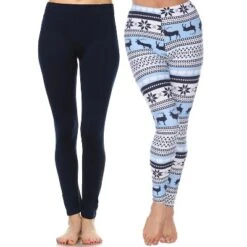 Women's Pack Of 2 Leggings - One Size Fits Most - White Mark -ChicMama Sales Store GUEST b17033c9 c2d2 4221 9512 16cba9fc444f