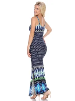 Women's Printed Nila Maxi Dress - White Mark
