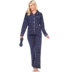 Women's Three-Piece Pajama Set - White Mark -ChicMama Sales Store GUEST b366b690 ee36 4d09 84a4 729f056664c9