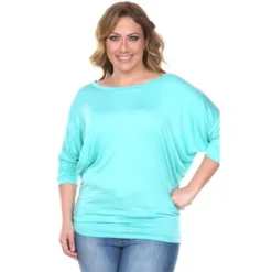 Women's Plus Size Bat Sleeve Tunic Top - White Mark -ChicMama Sales Store GUEST b3c0b7a9 f7e7 4645 8d29 45239cfc3ccf
