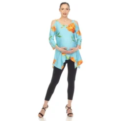 Maternity Floral Printed Cold Shoulder Tunic 14 Maternity Floral Printed Cold Shoulder Tunic -ChicMama Sales Store GUEST b50bef83 f8ce 4f90 ae00 37552b7f28db
