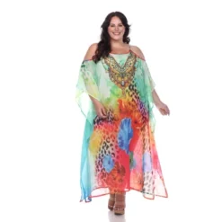 Plus Size Sheer Caftan Maxi Dress - One Size Fits Most Plus - White Mark -ChicMama Sales Store GUEST b71fd4f9 2817 454a 971d 89fef0795e82