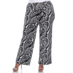 Women's Plus Size Printed Palazzo Pants - White Mark -ChicMama Sales Store GUEST ba8dc36f 9979 4d59 a1ac c0fa7da4e9dd