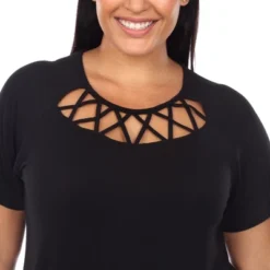 Plus Size Crisscross Neck Short Sleeve Top - White Mark -ChicMama Sales Store GUEST bb514acc 3680 477e 924d 80d6e0ddd157