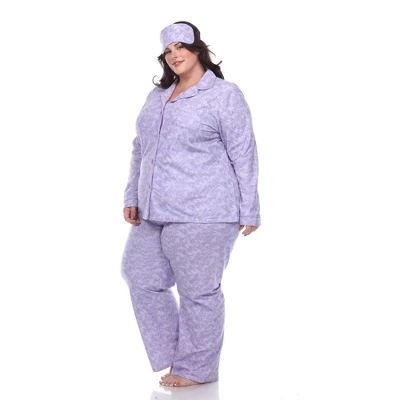 Plus Size Three-Piece Pajama Set - White Mark 2 Plus Size Three-Piece Pajama Set - White Mark - Image 2