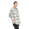 Women's Lightweight And Soft Flannel Plaid - White Mark