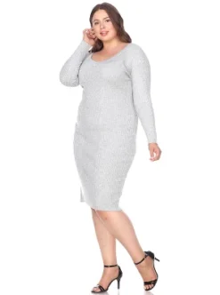 Women's Plus Size Long Sleeve Destiny Sweater Dress - White Mark -ChicMama Sales Store GUEST bf48ad92 0046 47e5 b75b 95b846745fdb