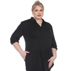 Plus Size Stretchy Tunic -White Mark -ChicMama Sales Store GUEST c1a3d748 1ba3 4465 bbb5 ef898ad30dbe