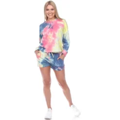 Women's Tie Dye Lounge Top & Shorts Set - White Mark -ChicMama Sales Store GUEST c2322ebe 7416 4642 9f5a 300d3824b635