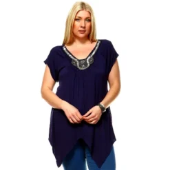 Women's Plus Size Embellished V-Neck Fenella Tunic Top - White Mark -ChicMama Sales Store GUEST c36acdc3 ac78 40cc 97cc 4871dc7d6fec