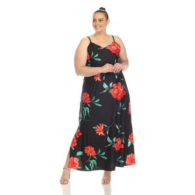 Plus Size Floral Strap Maxi Dress 5 Plus Size Floral Strap Maxi Dress - Image 5