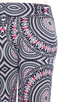Women's Plus Size Geometric Printed Palazzo Pants - White Mark