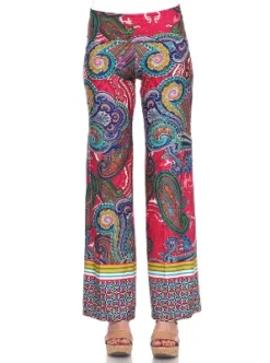 Women's Paisley Printed Palazzo Pants - White Mark 12 Women's Paisley Printed Palazzo Pants - White Mark -ChicMama Sales Store GUEST c595abd5 55ce 4663 9475 e654afd4d2cd
