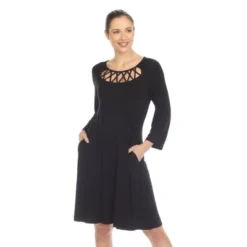 Women's Criss Cross Neckline Swing Dress -ChicMama Sales Store GUEST c6797eed cc45 44e3 a651 440d91150558