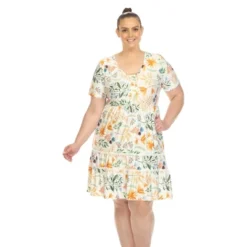 Plus Size Floral Short Sleeve Knee Length Dress 16 Plus Size Floral Short Sleeve Knee Length Dress -ChicMama Sales Store GUEST c760df8c cfec 46a2 b2dd 74dd4123440b