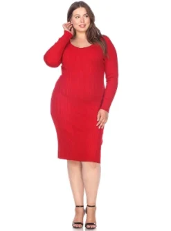 Women's Plus Size Long Sleeve Destiny Sweater Dress - White Mark -ChicMama Sales Store GUEST c802a402 3871 4966 91cb 464c8d9801ff