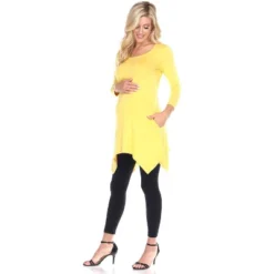 Maternity 3/4 Sleeve Kayla Tunic With Pockets - White Mark -ChicMama Sales Store GUEST c8caf71e 7300 4f9c 816d 60fd44511621