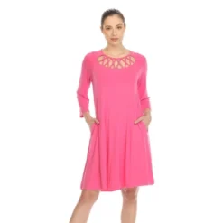 Women's Criss Cross Neckline Swing Dress -ChicMama Sales Store GUEST cb8ab9d3 7721 4f2a 86b8 3b09705612d4