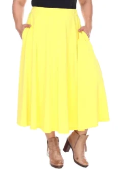 Women's Plus Size Tasmin Flare Midi Skirts - White Mark 24 Women's Plus Size Tasmin Flare Midi Skirts - White Mark -ChicMama Sales Store GUEST ccafb9ce 9280 4903 a212 beede0cbf572