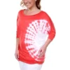 Women's Plus Size Tie Dye Tunic Top - White Mark