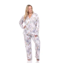Plus Size Long Sleeve Floral Pajama Set - White Mark -ChicMama Sales Store GUEST cde5f2d4 96ab 41b5 bb0e 710cc92a1202