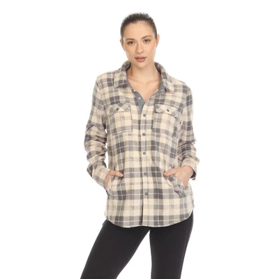 Women's Lightweight And Soft Flannel Plaid - White Mark 6 Women's Lightweight And Soft Flannel Plaid - White Mark - Image 6