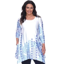 Women's Plus Size 3/4 Sleeve Printed Rella Tunic Top With Pockets - White Mark 12 Women's Plus Size 3/4 Sleeve Printed Rella Tunic Top With Pockets - White Mark -ChicMama Sales Store GUEST d23e3b0f 66e1 4a20 b7a9 52cd85b37642