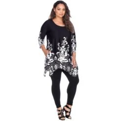 Women's Plus Size Scoop Neck Printed Yanette Tunic Top - White Mark 15 Women's Plus Size Scoop Neck Printed Yanette Tunic Top - White Mark -ChicMama Sales Store GUEST d2eb01f7 1736 4e9b 9b7f 01573a157c8f