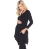 Maternity 3/4 Sleeve Kayla Tunic With Pockets - White Mark