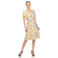 Women's Floral Short Sleeve Knee Length Dress 14 Women's Floral Short Sleeve Knee Length Dress -ChicMama Sales Store GUEST d428939b 4b35 46df 8e4d 109f2b17bd21
