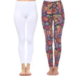 Women's Pack Of 2 Leggings - One Size Fits Most - White Mark -ChicMama Sales Store GUEST d4ead7b4 e4db 494b 9c7f 0a006566d7e4