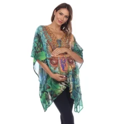 Maternity Plus Size Short Caftan With Tie-up Neckline - White Mark -ChicMama Sales Store GUEST da61d48d 00b6 4af5 a76d b4769ecf0612