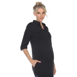 Women's Stretchy Button-Down Tunic - White Mark 15 Women's Stretchy Button-Down Tunic - White Mark -ChicMama Sales Store GUEST dbe9ce4f 5996 4b05 a170 16cf31de03da