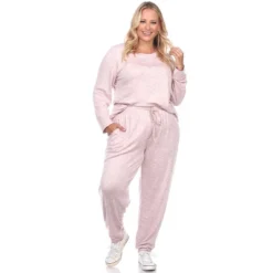 Women's Plus Size 2 Piece Lounge Set - White Mark -ChicMama Sales Store GUEST dc3748ed cfb4 4cdb acad 54479968d69c