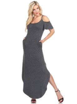 Women's Cold Shoulder Lexi Maxi Dress With Pockets - White Mark -ChicMama Sales Store GUEST de86cab2 ff6f 407d 9cb6 3aab27f8f483