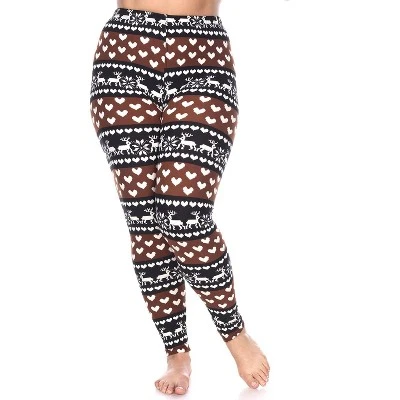 Women's Plus Size Printed Leggings - One Size Fits Most Plus - White Mark 5 Women's Plus Size Printed Leggings - One Size Fits Most Plus - White Mark - Image 5