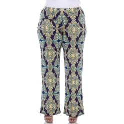 Women's Plus Size Printed Palazzo Pants - White Mark -ChicMama Sales Store GUEST e03c452a 21e9 4b9a 9c48 78290adcbce4