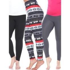 Women's Pack Of 3 Plus Size Leggings - One Size Fits Most Plus - White Mark -ChicMama Sales Store GUEST e1667793 6b83 4d1d af46 08f103fcd7cc