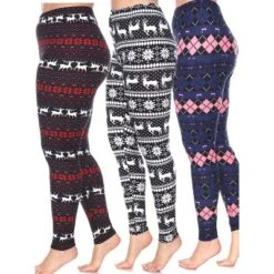 Women's Pack Of 3 Plus Size Leggings - One Size Fits Most Plus - White Mark -ChicMama Sales Store GUEST e1a1818f 5e5b 4a97 ac0a bb3d2252324d