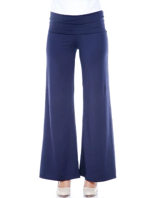 Women's Solid Printed Palazzo Pants - White Mark 5 Women's Solid Printed Palazzo Pants - White Mark - Image 5