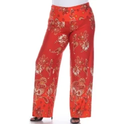 Women's Plus Size Floral Paisley Printed Palazzo Pants - White Mark -ChicMama Sales Store GUEST e2f9cab6 7074 4c65 adcd 6c35ea537ca9