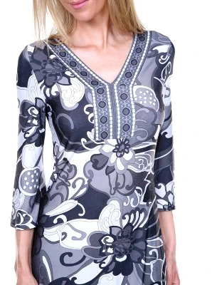 Women's 3/4 Bell Sleeve Carmen Dress - White Mark 1 Women's 3/4 Bell Sleeve Carmen Dress - White Mark