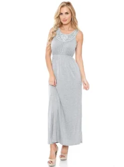 Women's Lace Neckline Katherine Maxi Dress - White Mark 20 Women's Lace Neckline Katherine Maxi Dress - White Mark -ChicMama Sales Store GUEST e56e431d 8c11 4310 b292 7c0c73cac817