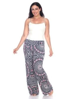 Women's Plus Size Geometric Printed Palazzo Pants - White Mark 6 Women's Plus Size Geometric Printed Palazzo Pants - White Mark -ChicMama Sales Store GUEST e6322760 a086 4a3e 9db2 28157b8dd14a