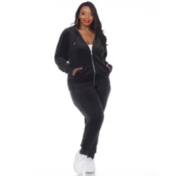 Women's Plus Size 2 Piece Velour Tracksuit Set - White Mark 16 Women's Plus Size 2 Piece Velour Tracksuit Set - White Mark -ChicMama Sales Store GUEST e7f293d1 5aec 423a 9f0f 4e8fd4efcdd1